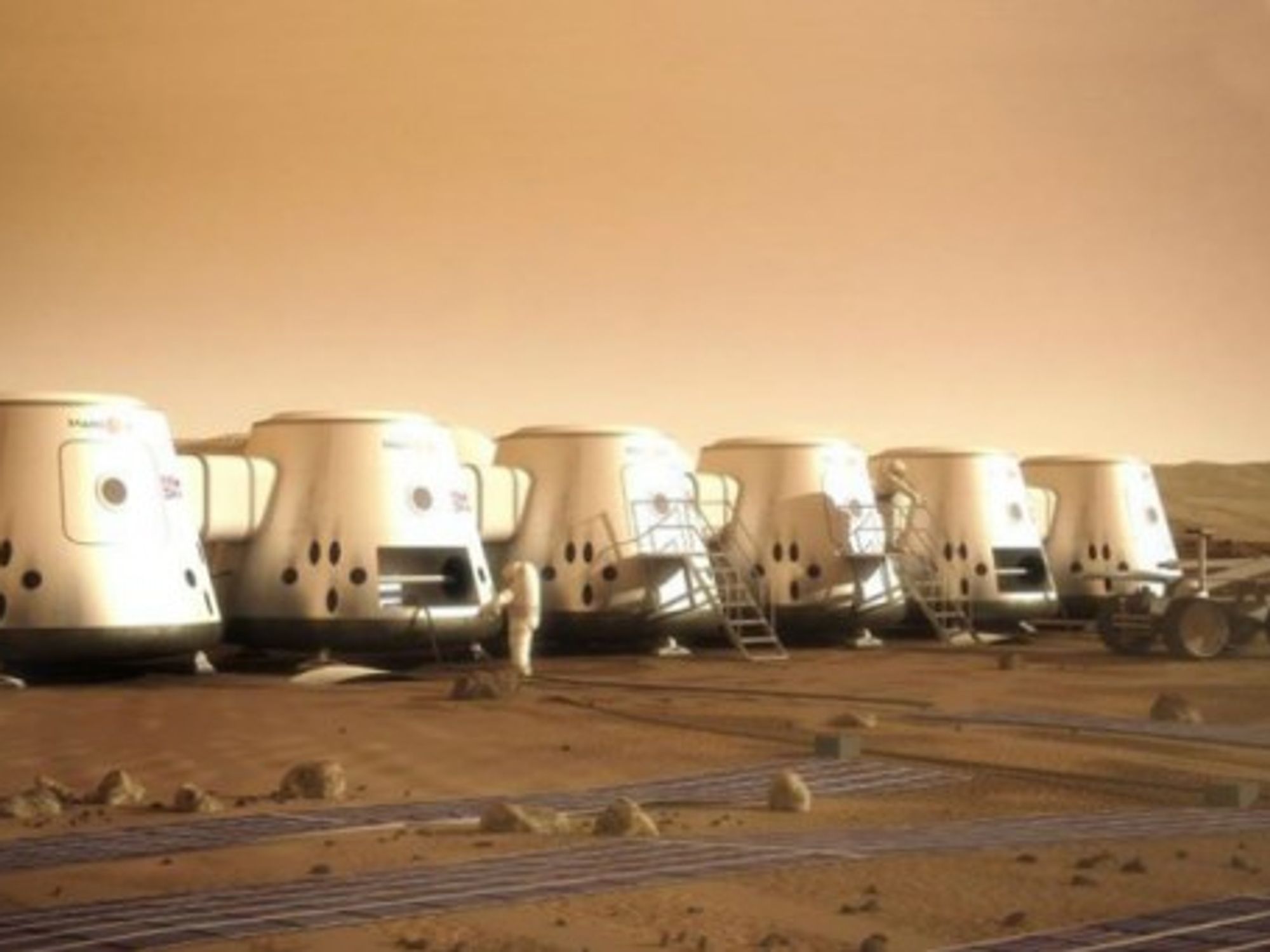 Artistic rendition of a human settlement on Mars