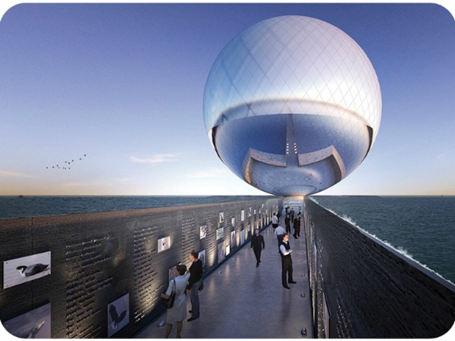 Artist's impression of the Clear Orb project in Santa Monica, CA
