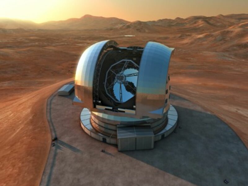 Artist's impression of the E-ELT in Chile's Atacama Desert.