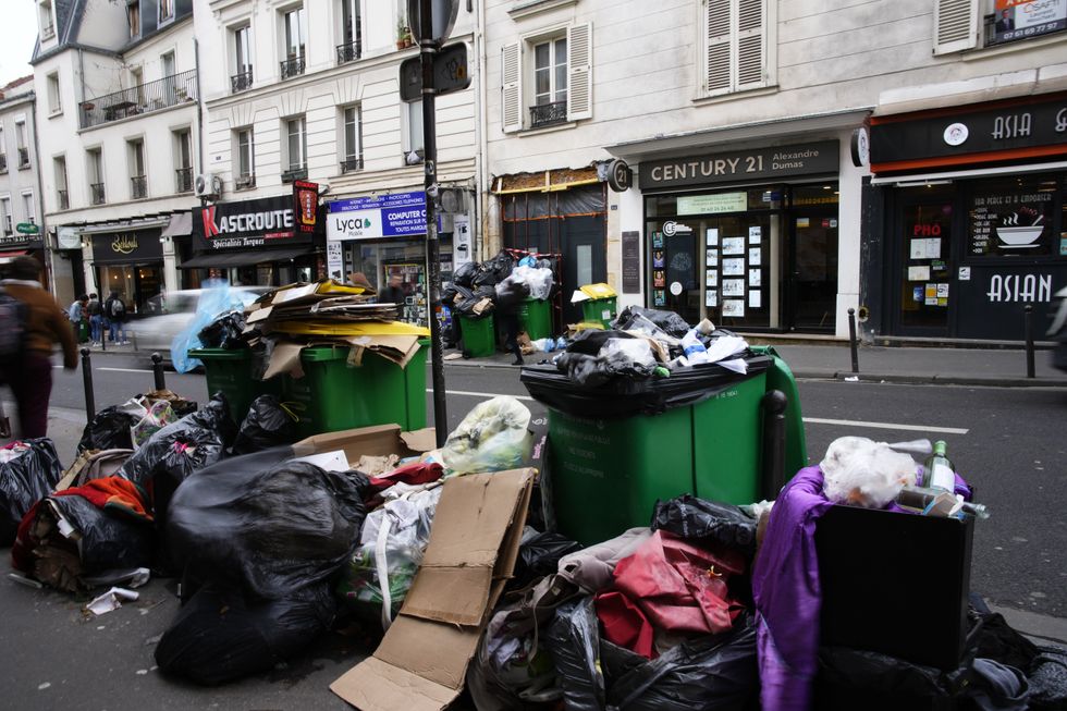 As garbage collectors' strikes continue in Paris, rubbish accumulates in the streets of the capital.