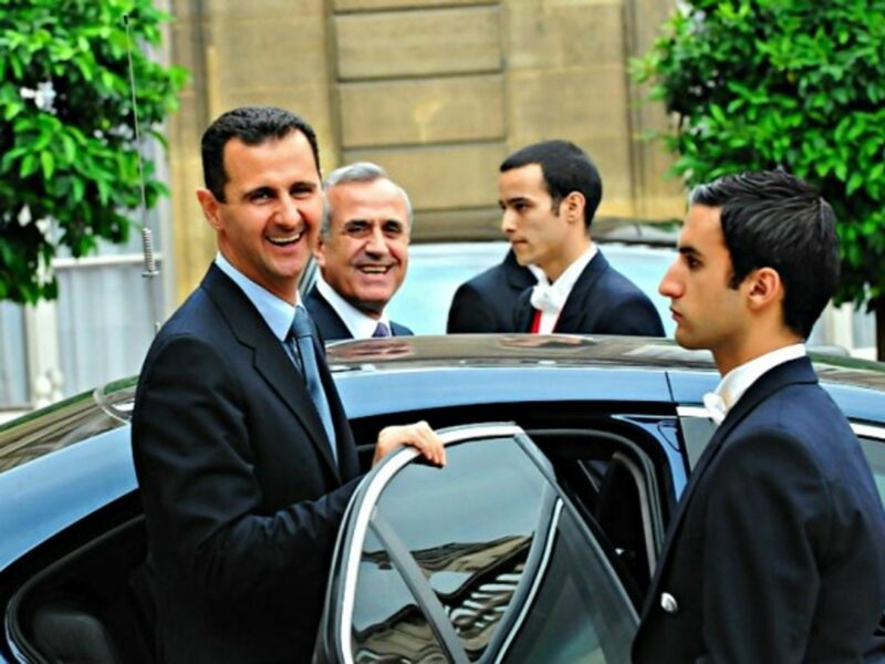 Assad was all smiles in Paris in 2008