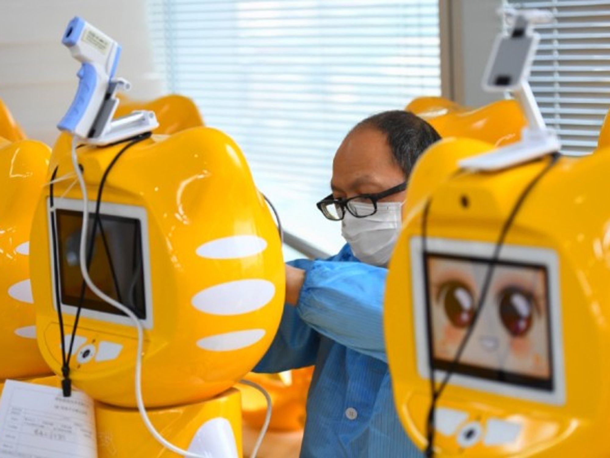 Assembling robots in central China's Hunan Province.