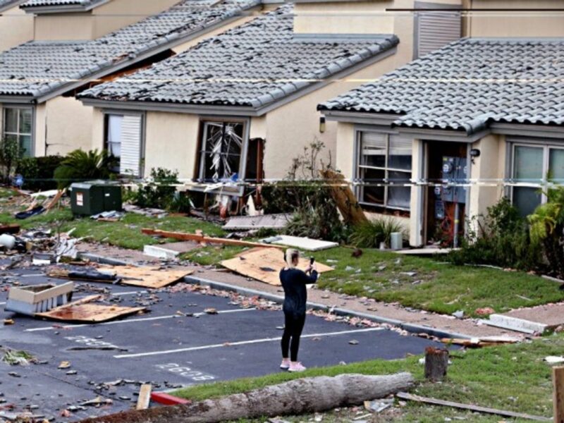 Assessing post-Harvey damage in Rockport, Texas.