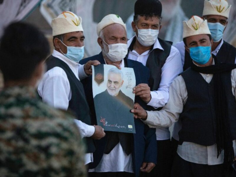 At a ceremony in Kerman, Iran, that marked the first anniversary of the killing of commander Qasem Soleimani
