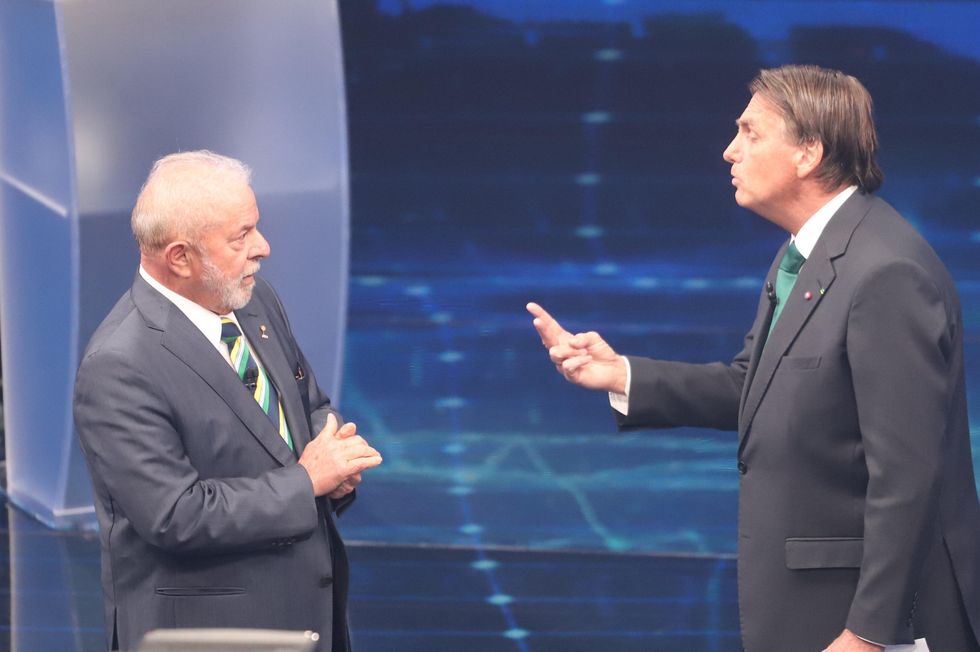 At a debate between Bolsonaro and Lula in Sao Paulo before the second round the elections