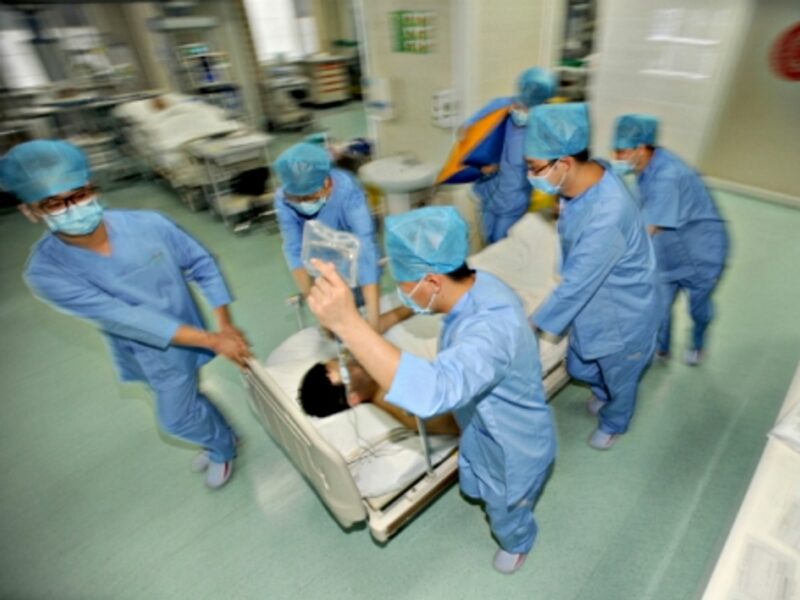 At a hospital in Shenyang, northeastern China