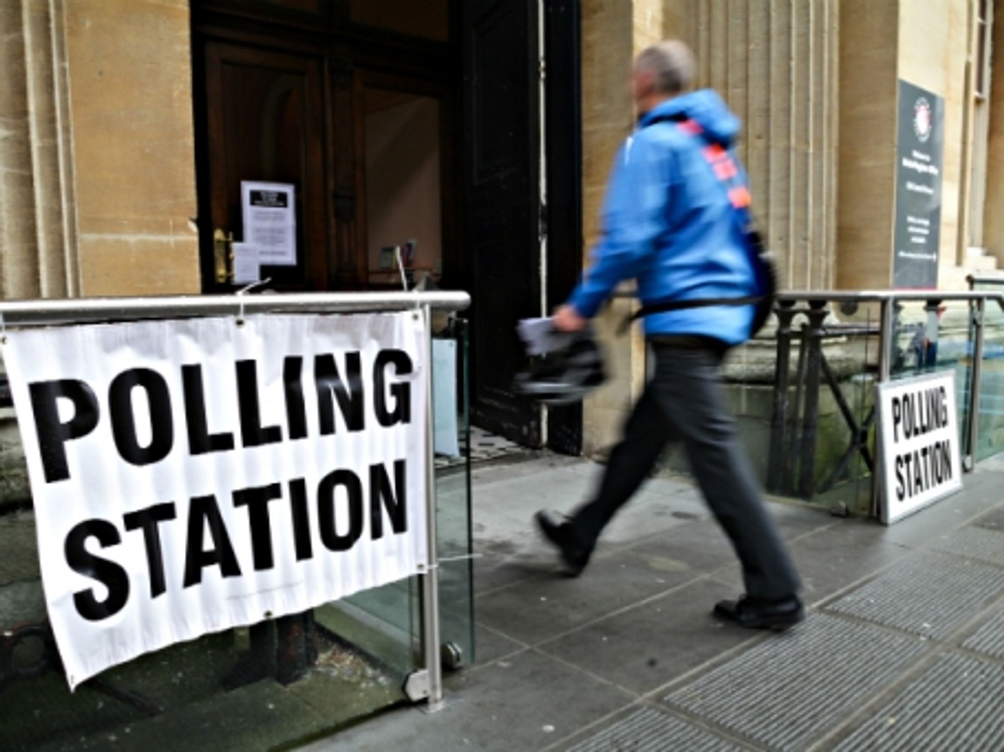 At a polling station in London