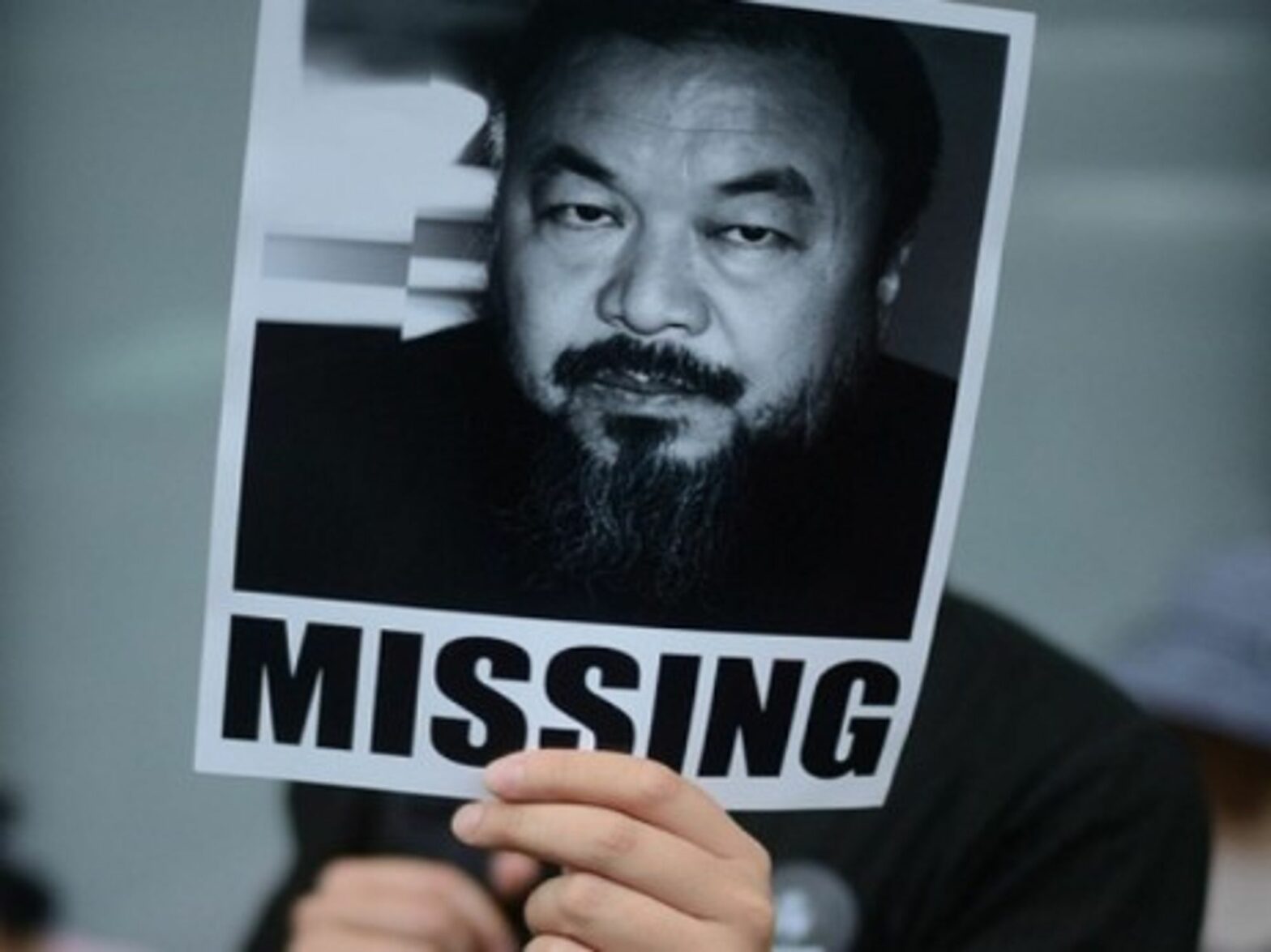 At a protest before Ai Weiwei's release (laihiu)