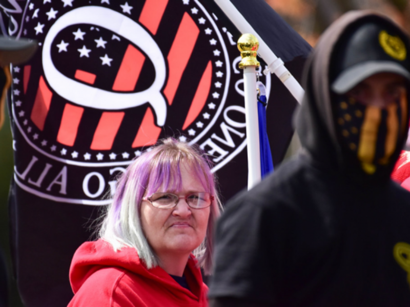 At a Proud Boys rally in Raleigh on March 20