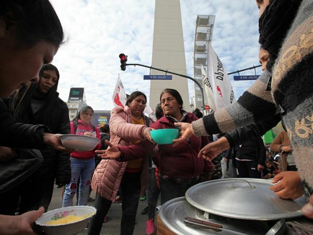 At a soup kitchen protest in Buenos Aires last summer