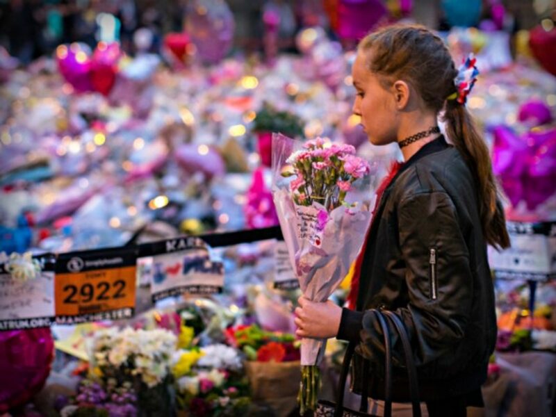 At a vigil in Manchester