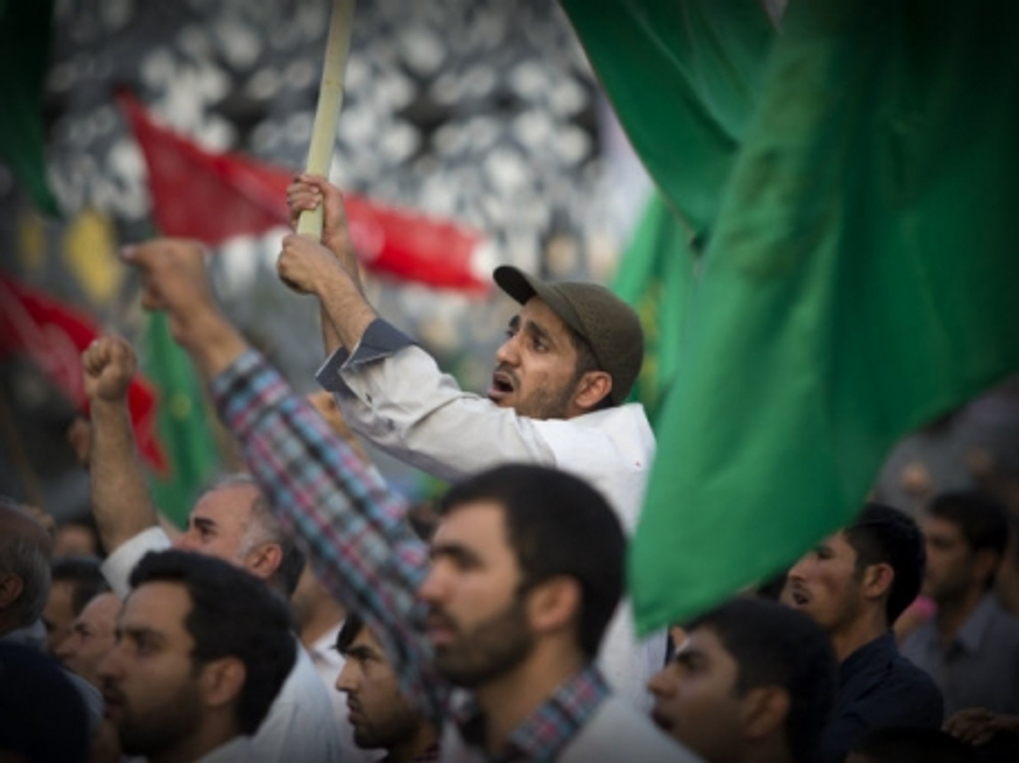 At an anti-ISIS rally in Tehran last year.