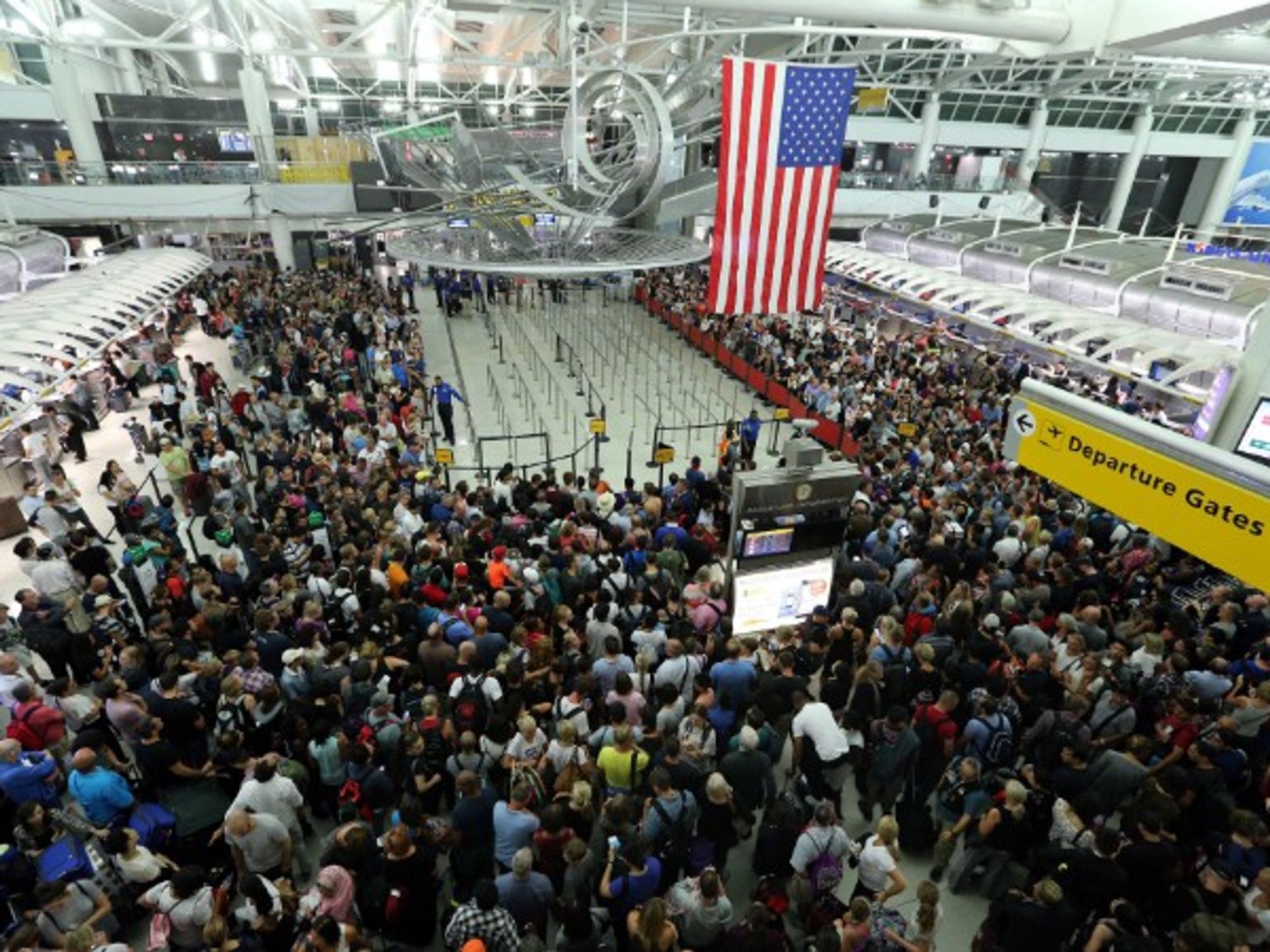 At JFK International Airport on Aug. 15