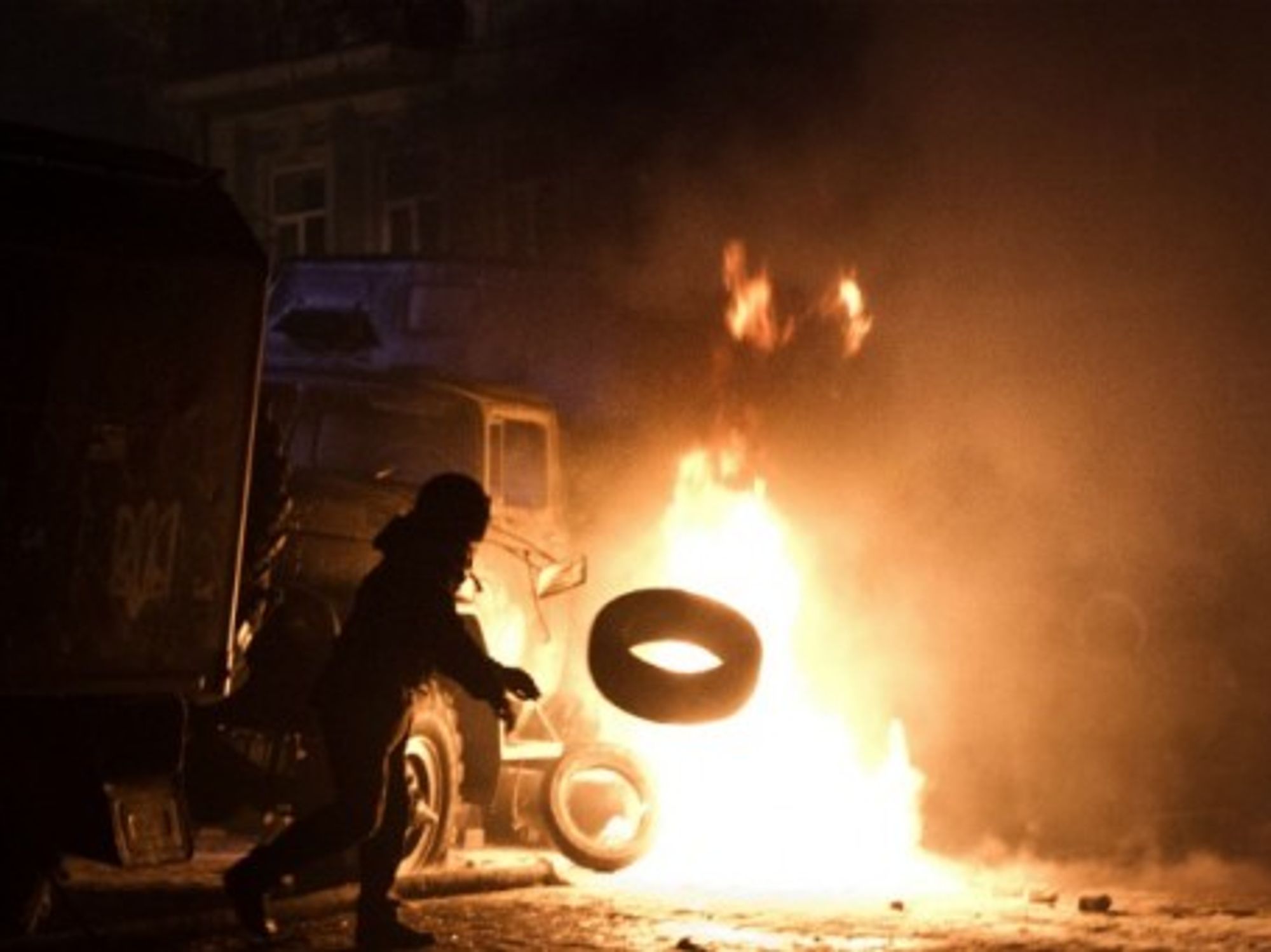 At least two people were killed by gunshots in Kiev early Wednesday