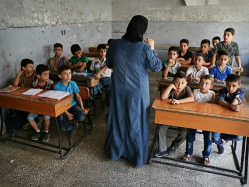 At school in Aleppo