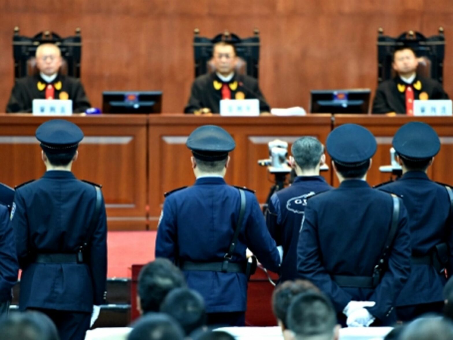 At the Heilongjiang Intermediate People's Court in Harbin, northern China