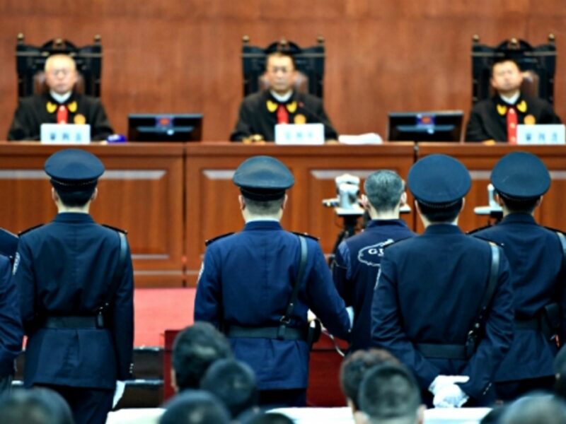 At the Heilongjiang Intermediate People's Court in Harbin, northern China