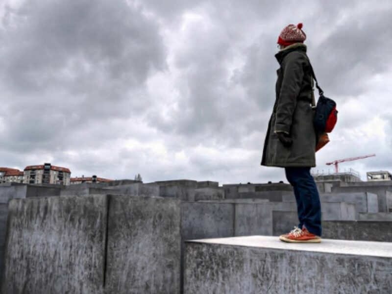 At the Holocaust Memorial in Berlin