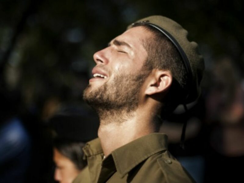 At the July 29 funeral of Israeli Sergeant Daniel Kedmi, killed in the recent war in Gaza.
