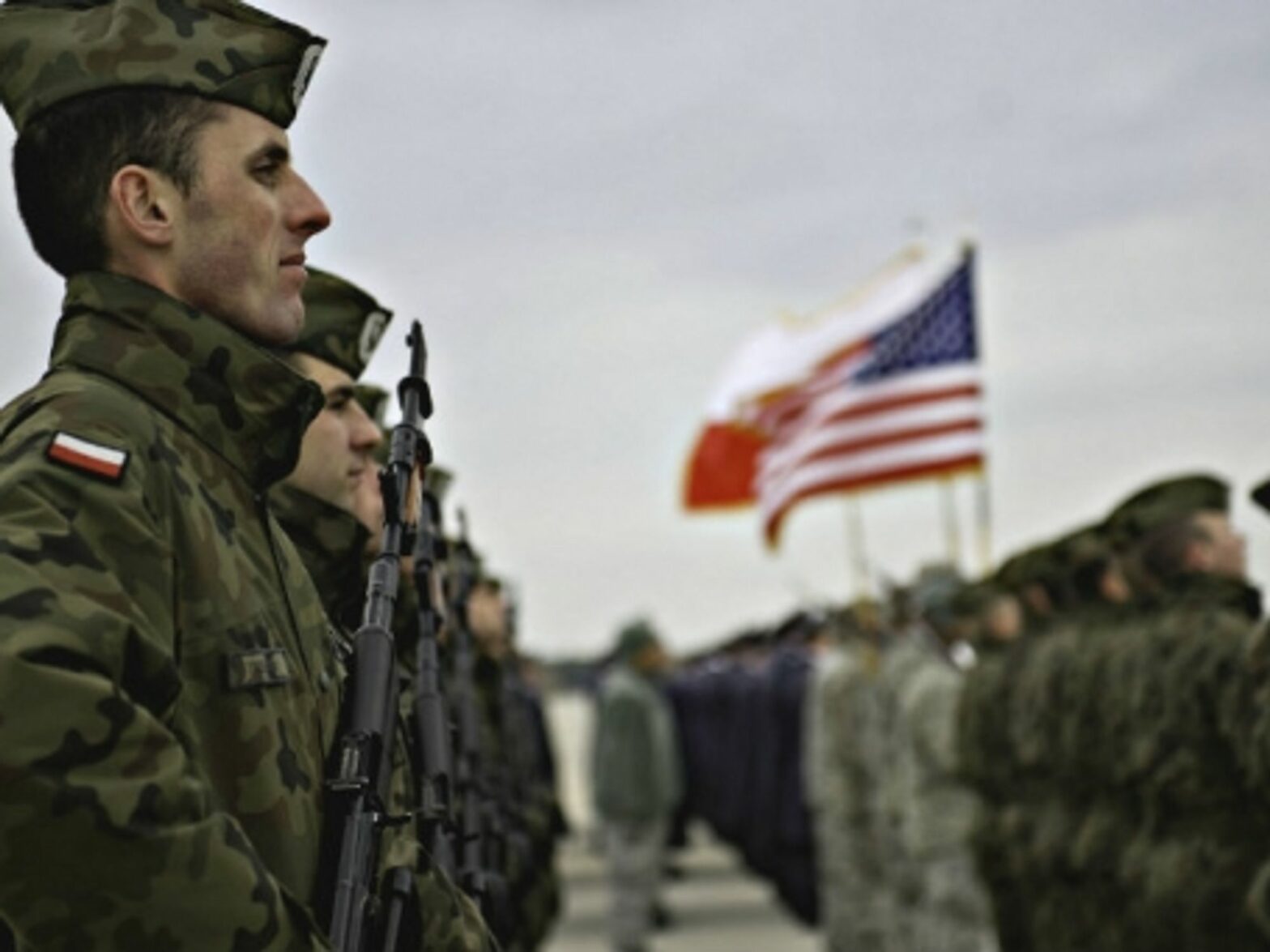 At the Lask Air Force base in Poland