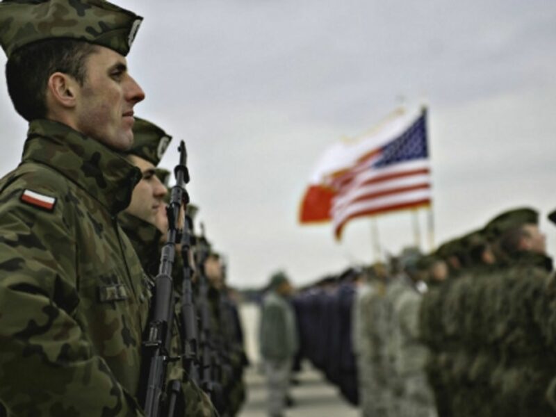 At the Lask Air Force base in Poland