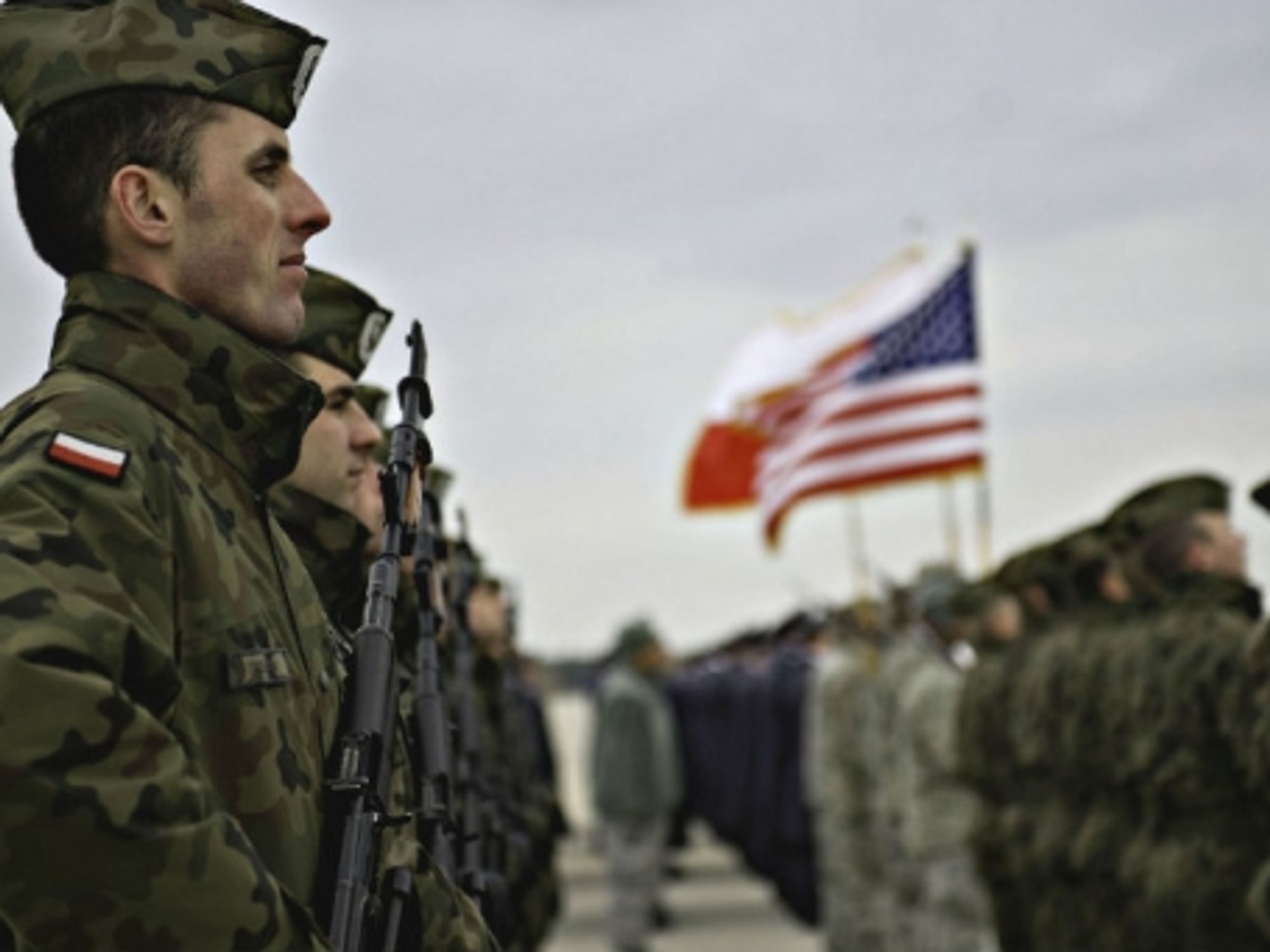 At the Lask Air Force base in Poland