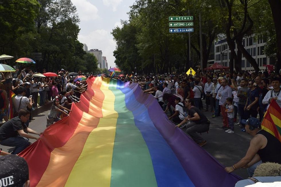 At the Mexico Pride march