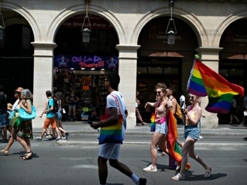 At the Paris Pride Parade on June 30