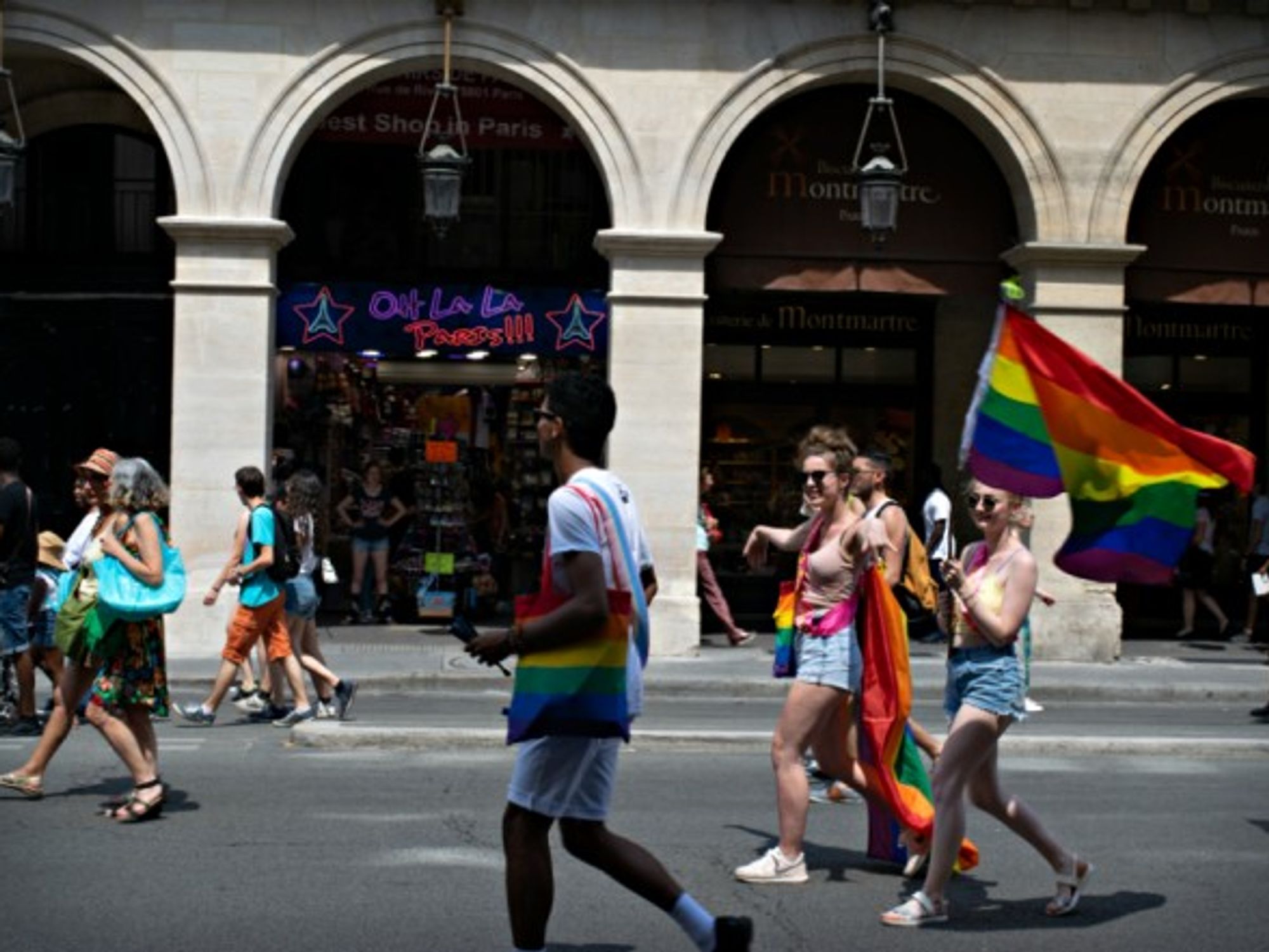 At the Paris Pride Parade on June 30
