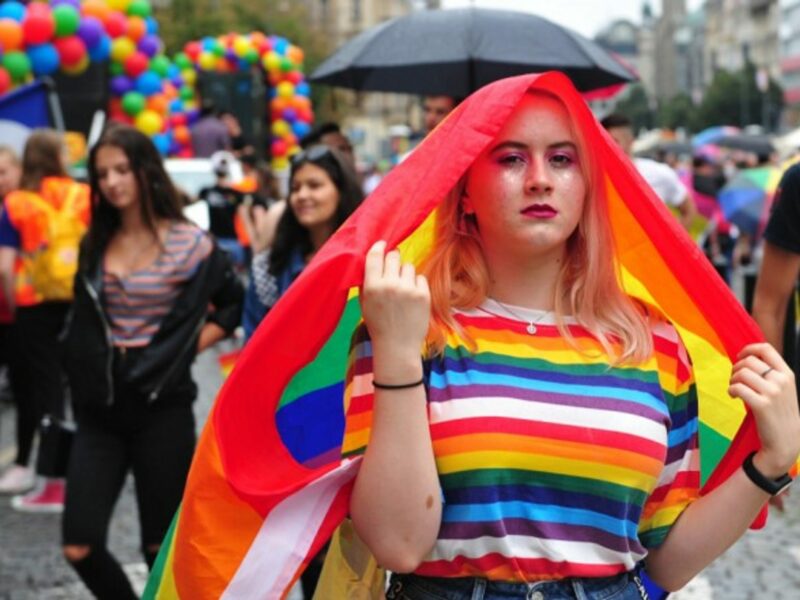 At the Prague Pride parade in 2019