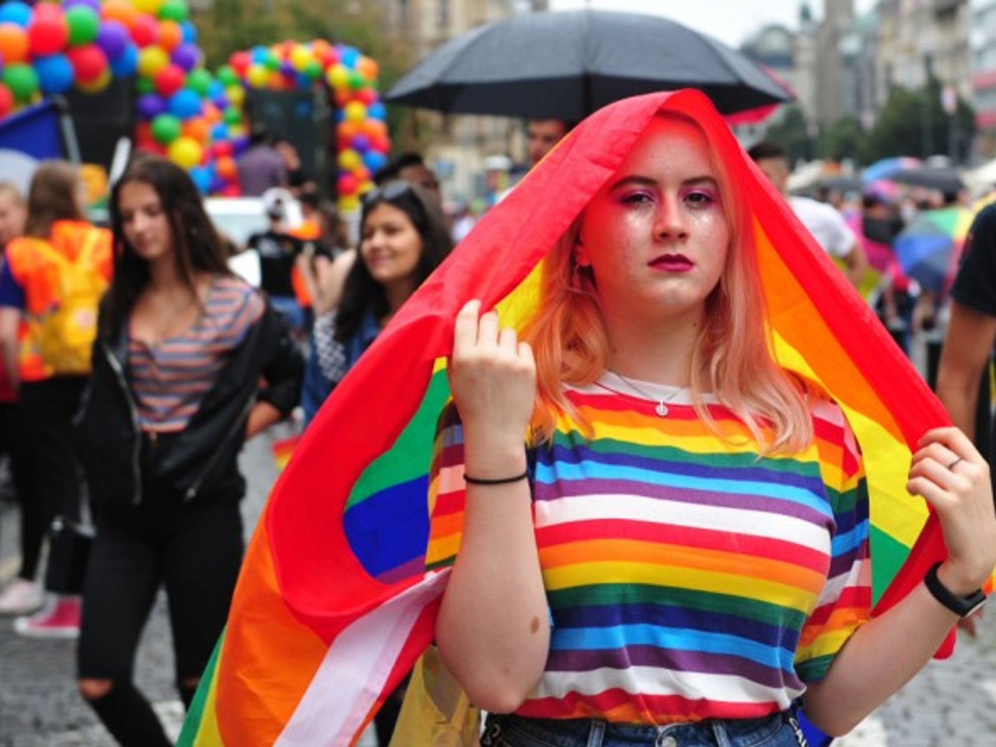 At the Prague Pride parade in 2019