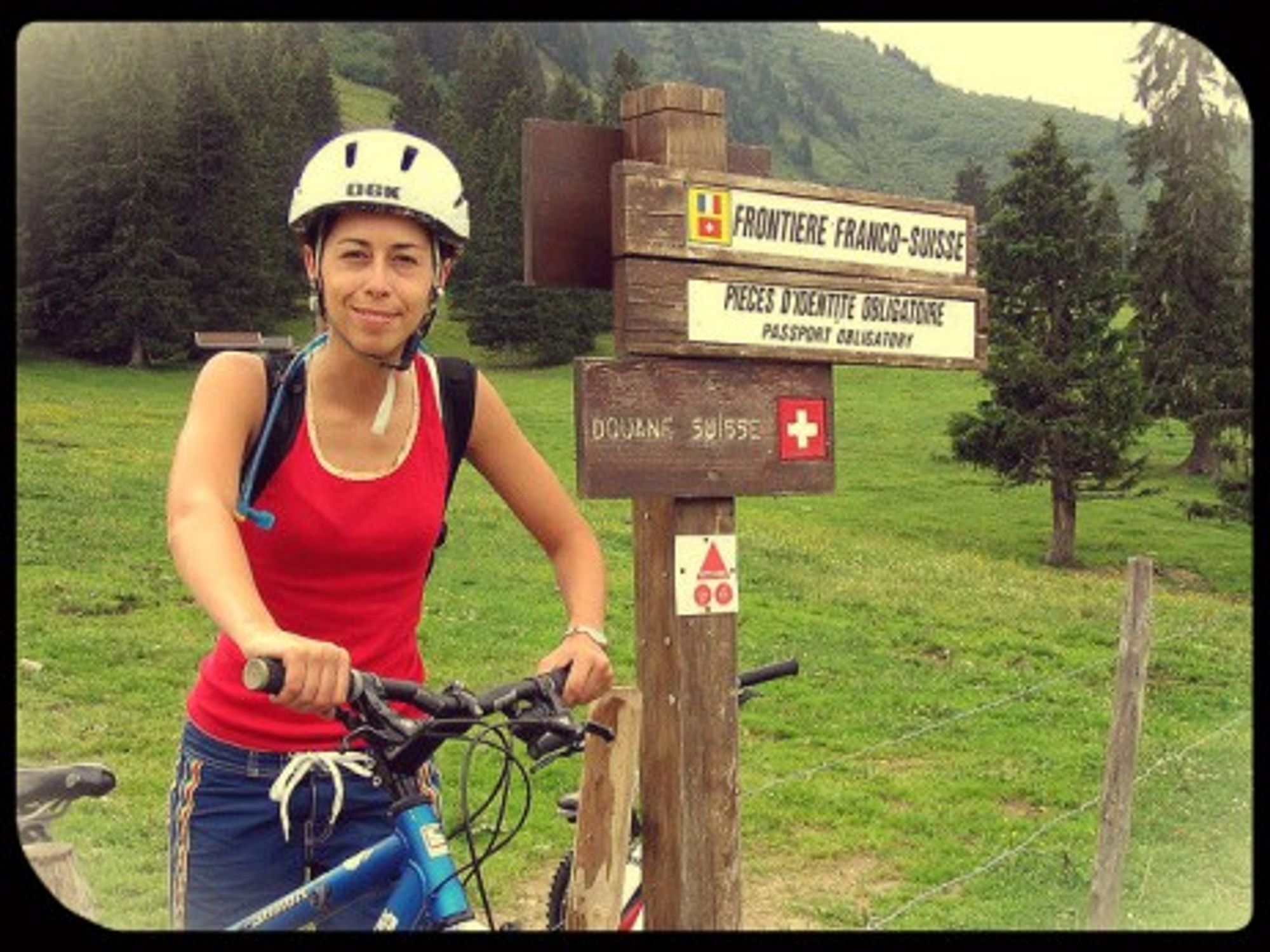 At the Swiss-EU border