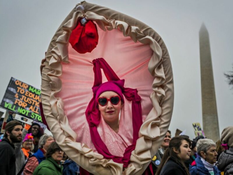 At the Women's March in Washington, D.C.