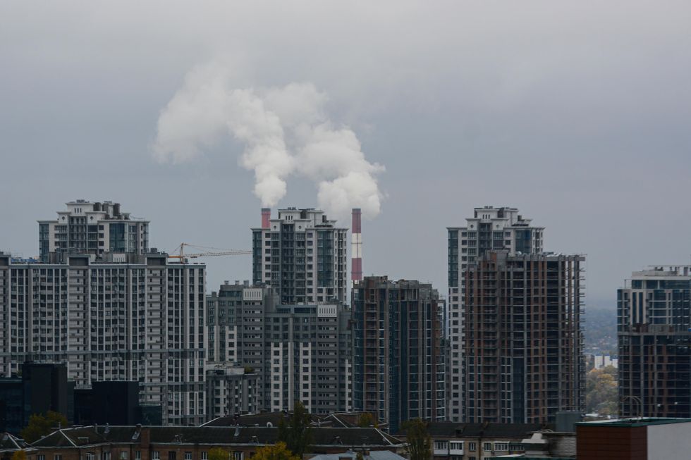Attacks on power plants in Kyiv