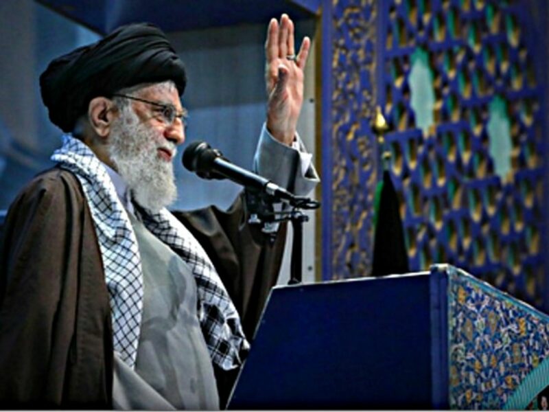 Ayatollah Ali Khamenei on his Friday sermon
