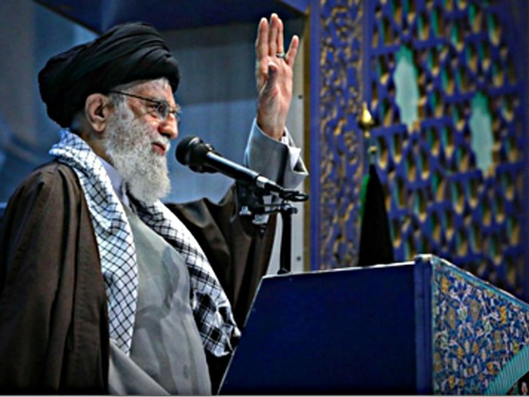 Ayatollah Ali Khamenei on his Friday sermon
