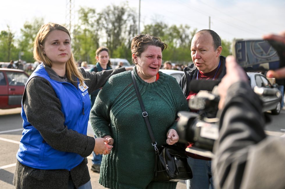 Azovstal evacuees who spent almost two months in the shelter at the steelworks, arrive in Zaporizhzhia, southeastern Ukraine