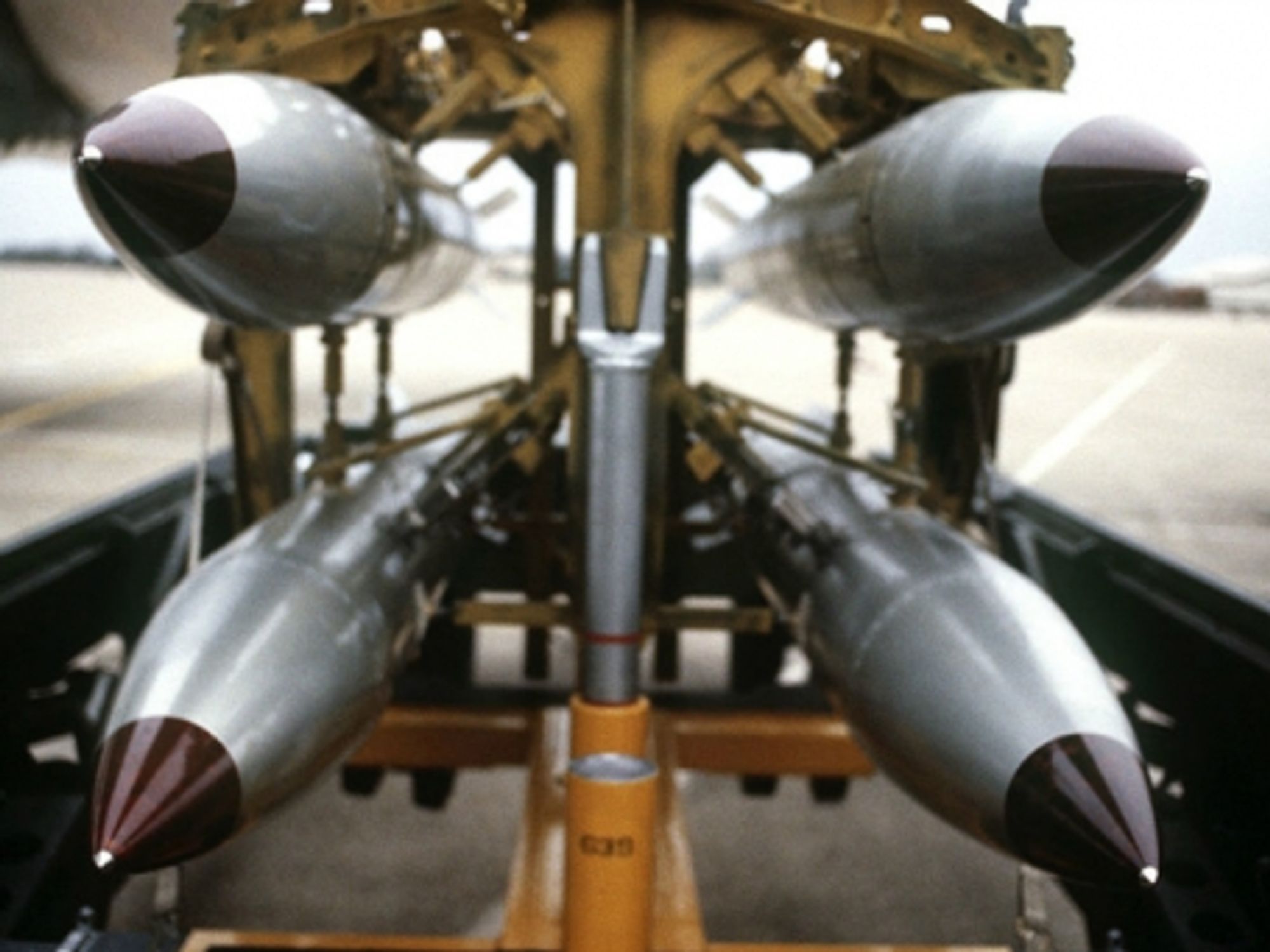B-61 nuclear bombs on a bomb cart