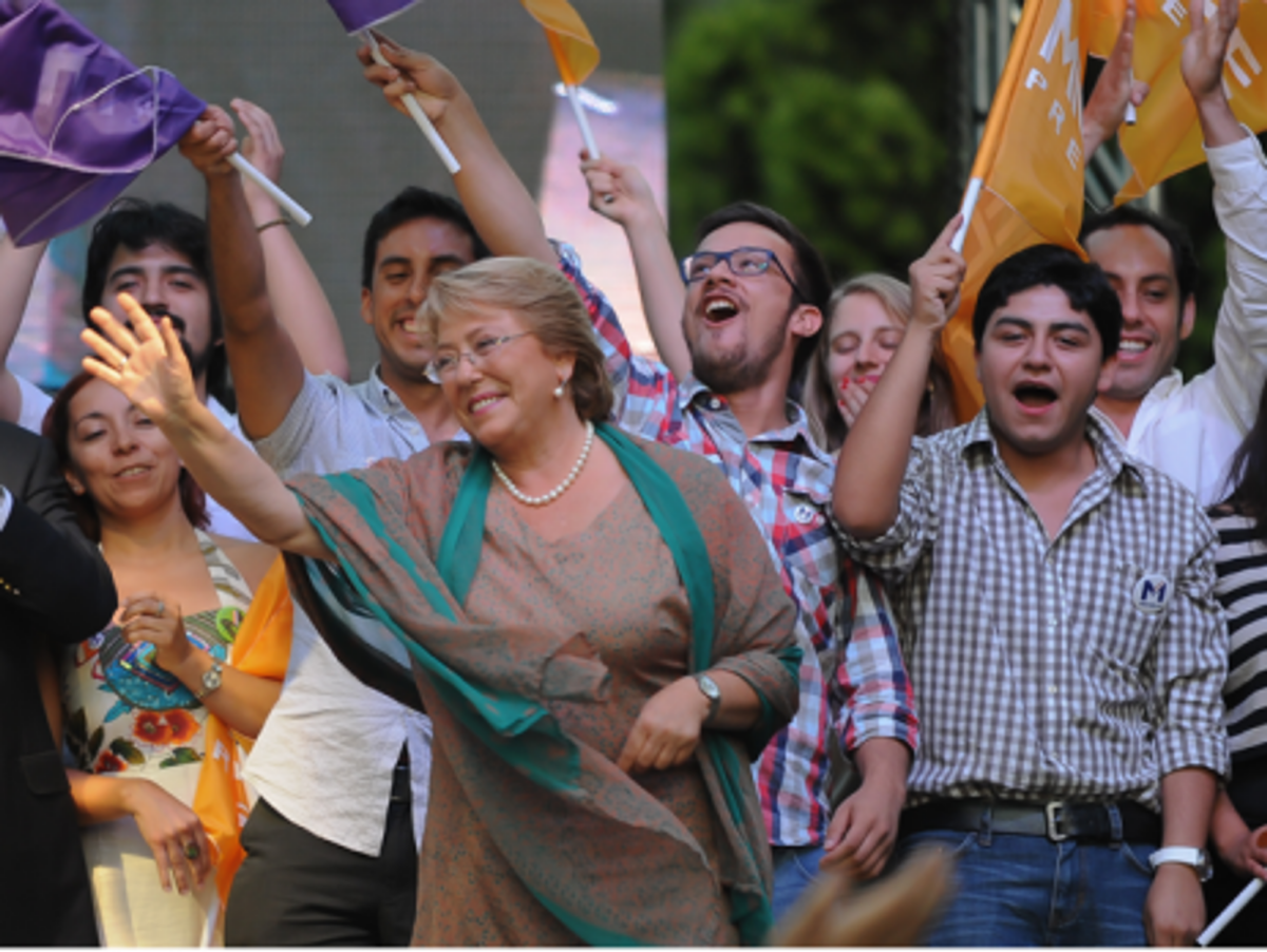 Bachelet celebrates victory Sunday