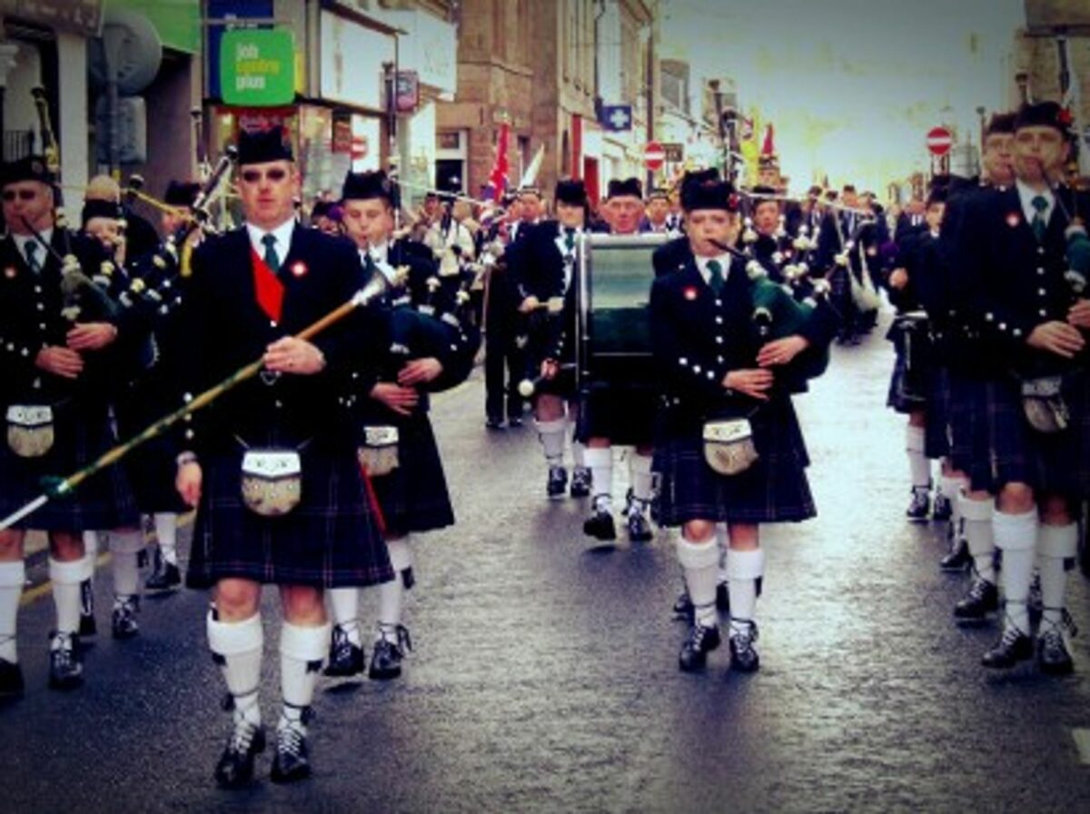 Bagpipes and kilts