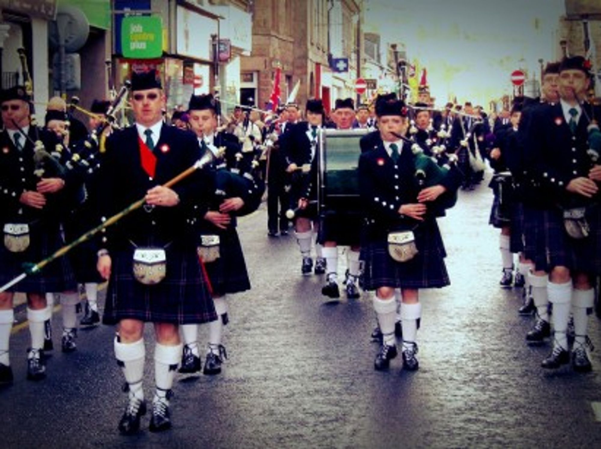 Bagpipes and kilts