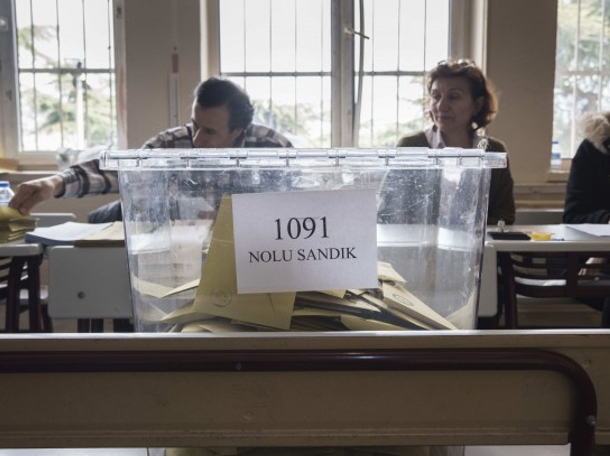 Ballot boxes in Istanbul on March 31