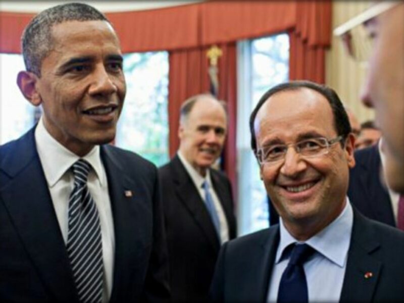 Barack Obama and Francois Hollande, all smiles on Tuesday