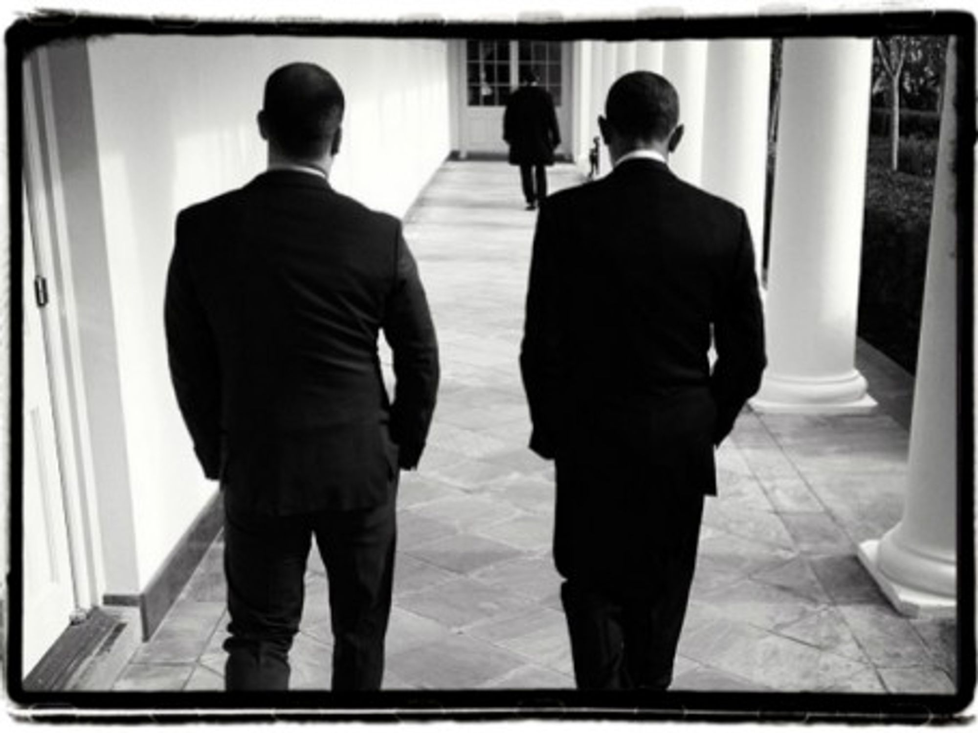 Barack Obama and his Senior Advisor for Strategy and Communications Dan Pfeiffer
