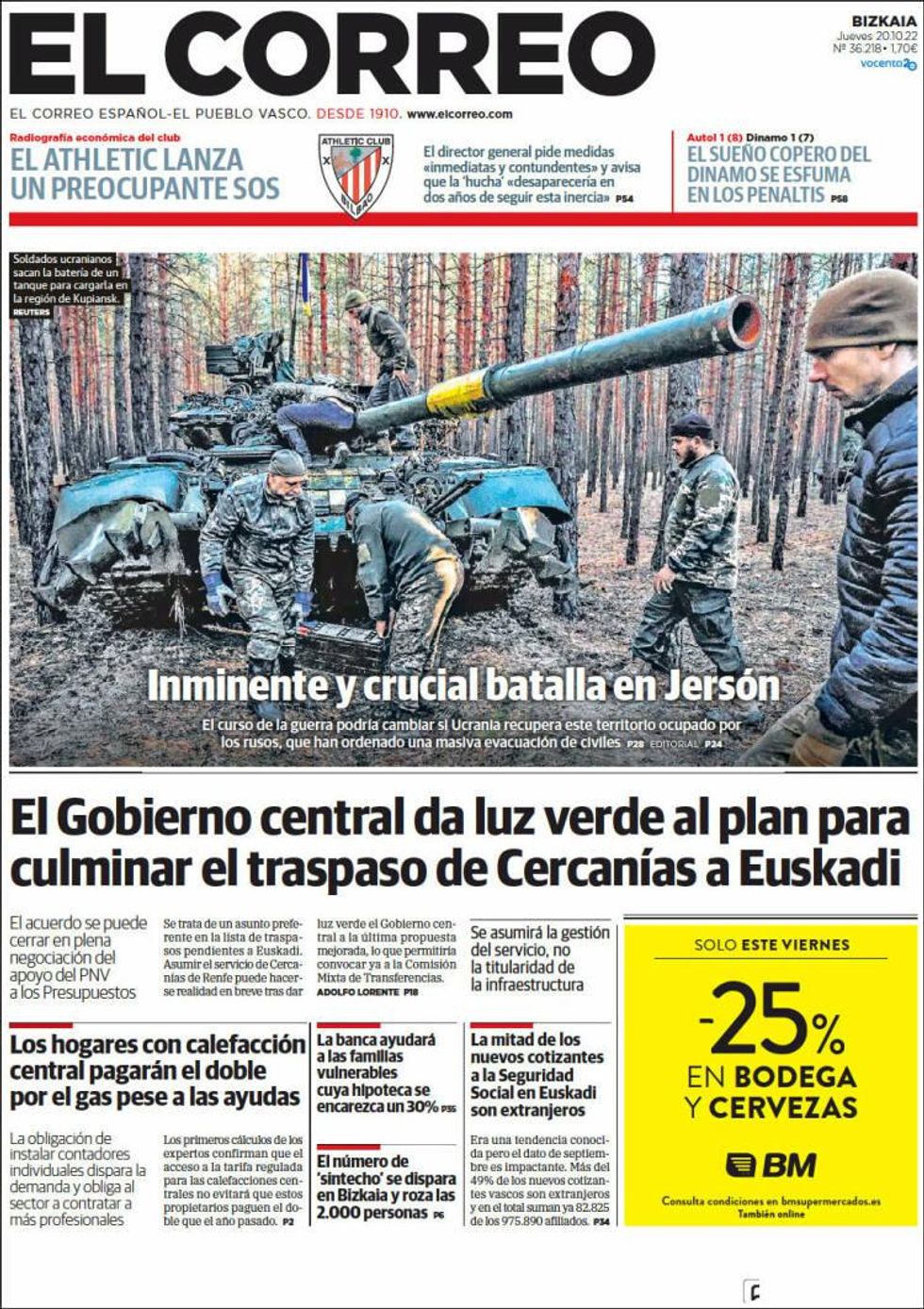 Battle For Kherson On El Correo’s Front Page