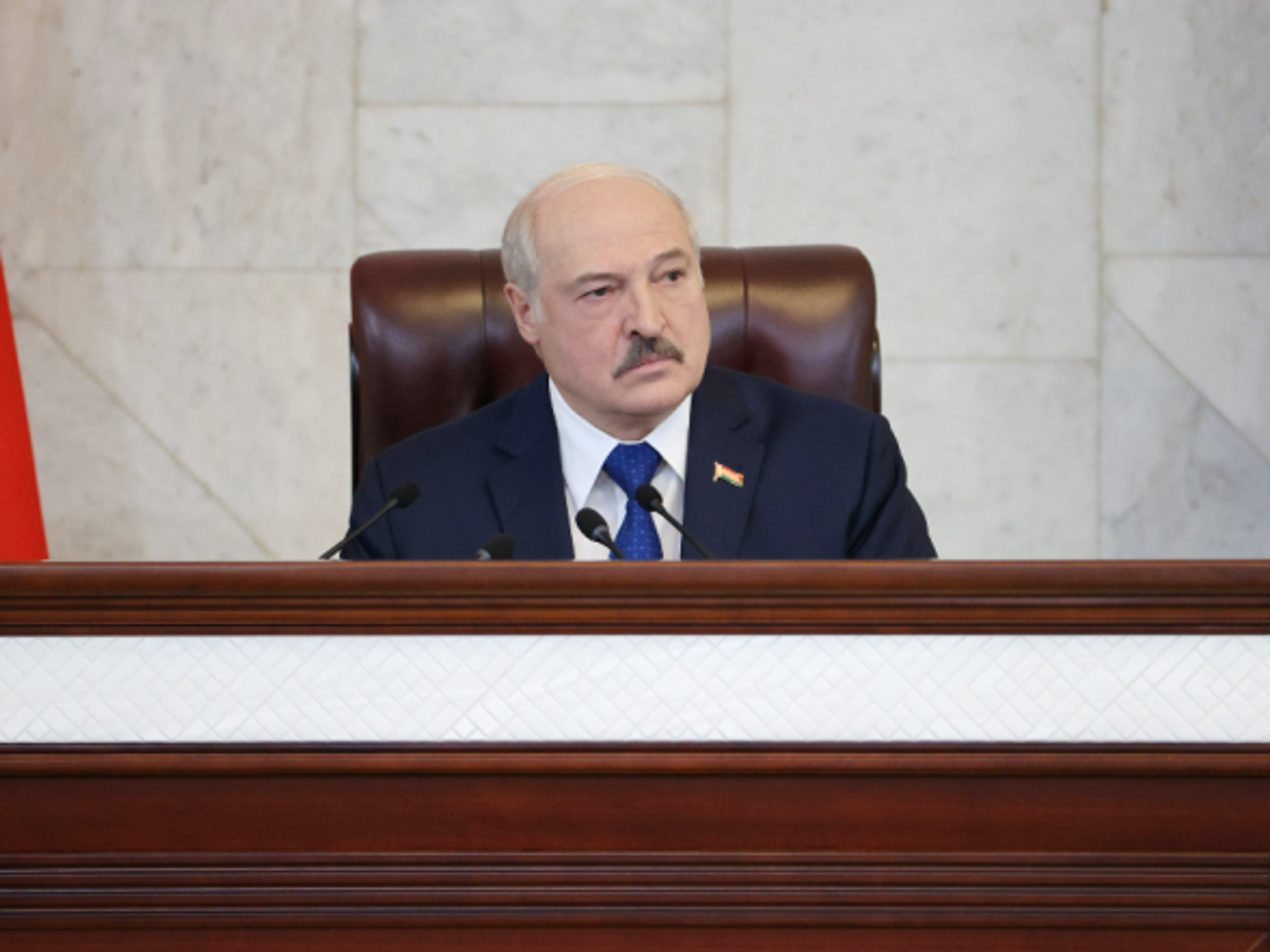 Belarus' President Lukashenko meets with parliamentarians in Minsk, May 2021