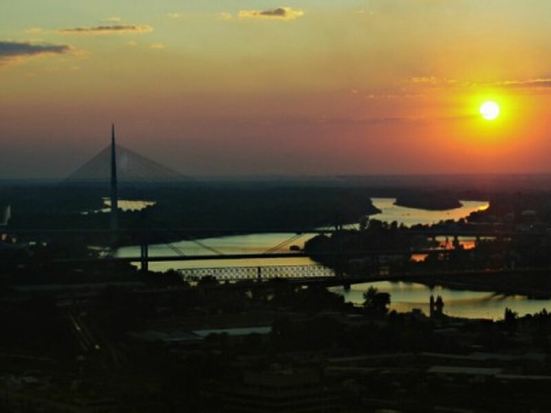 Belgrade at sundown