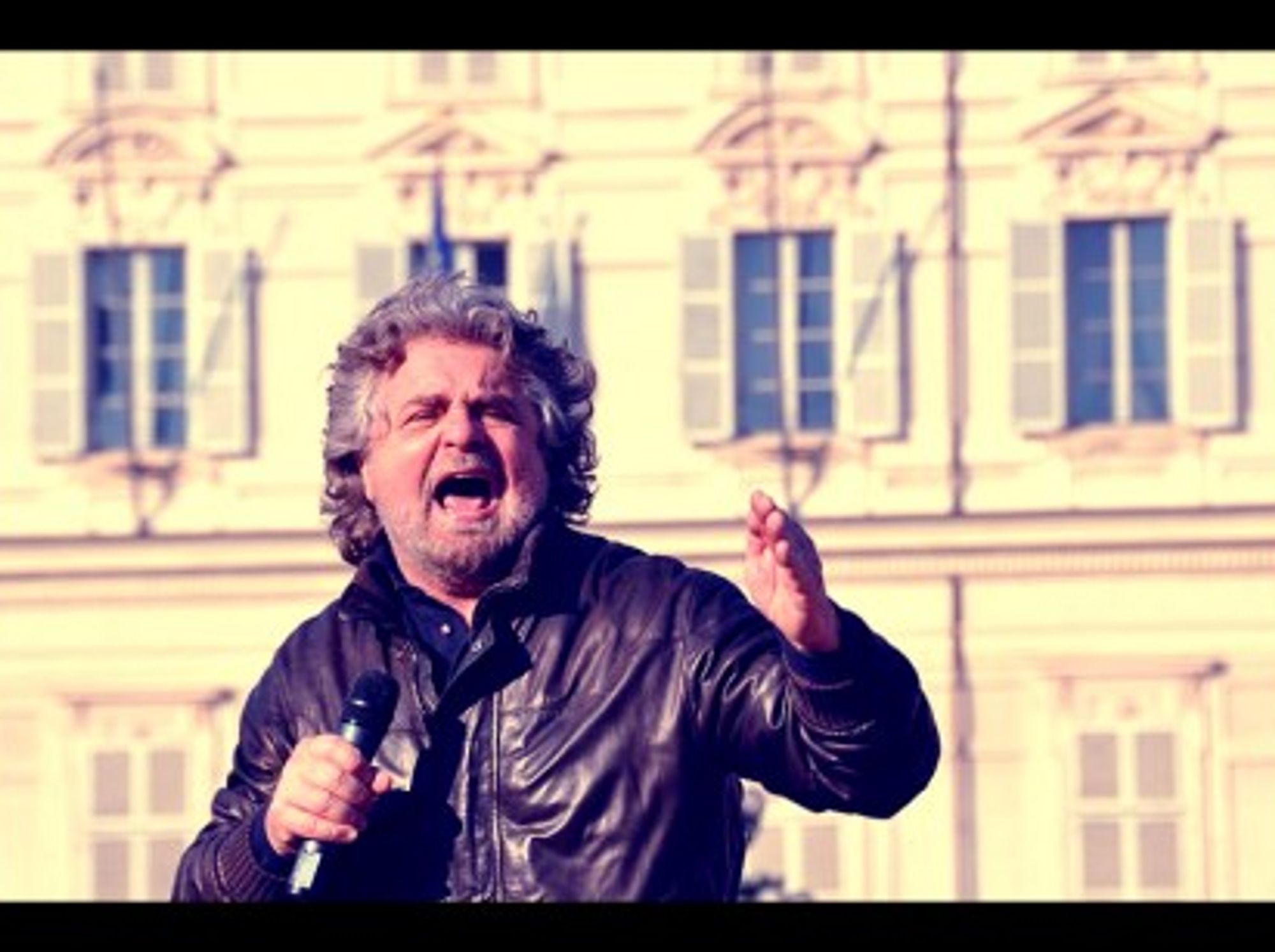 Beppe Grillo at a rally