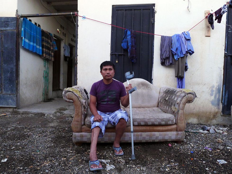 Bhupendra, a migrant worker from Nepal, in Qatar