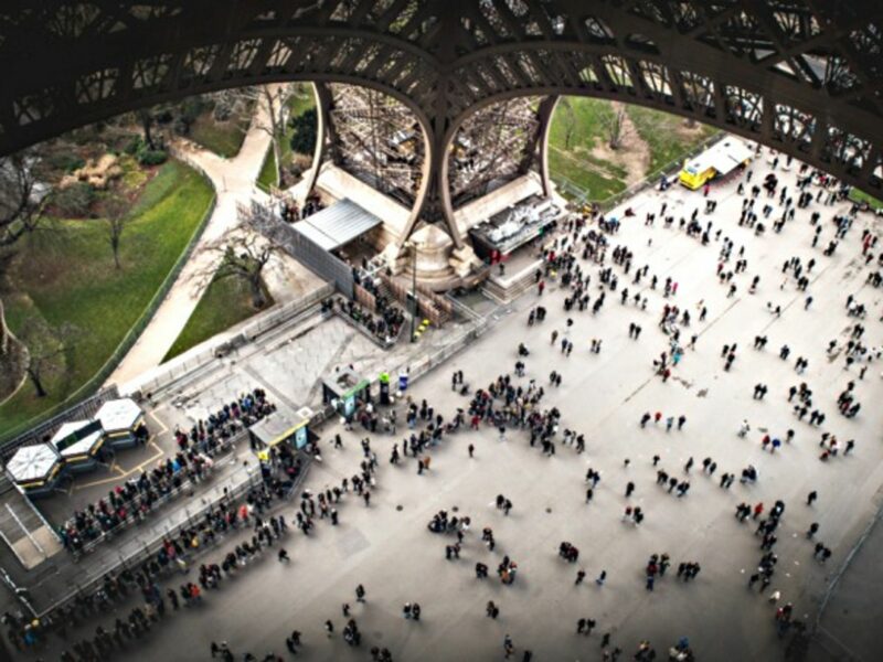 Bird's-eye view from the Eiffel Tower